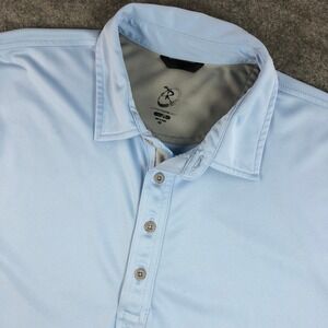 Zero Restriction Mens L Light Blue Performance Short Sleeve Golf Polo Shirt
